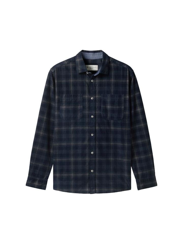 

Рубашка Tom Tailor Langarmhemd, цвет navy dark corduroy check