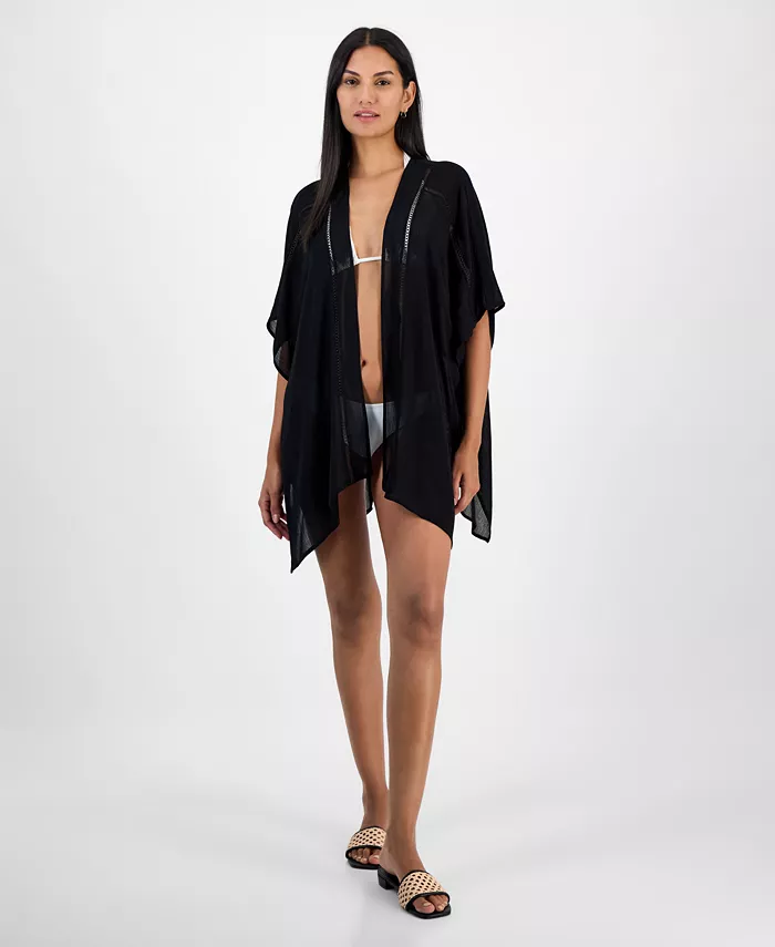 

Шарф Lace-Inset Topper, Exclusively at Macy's I.N.C. International Concepts, черный