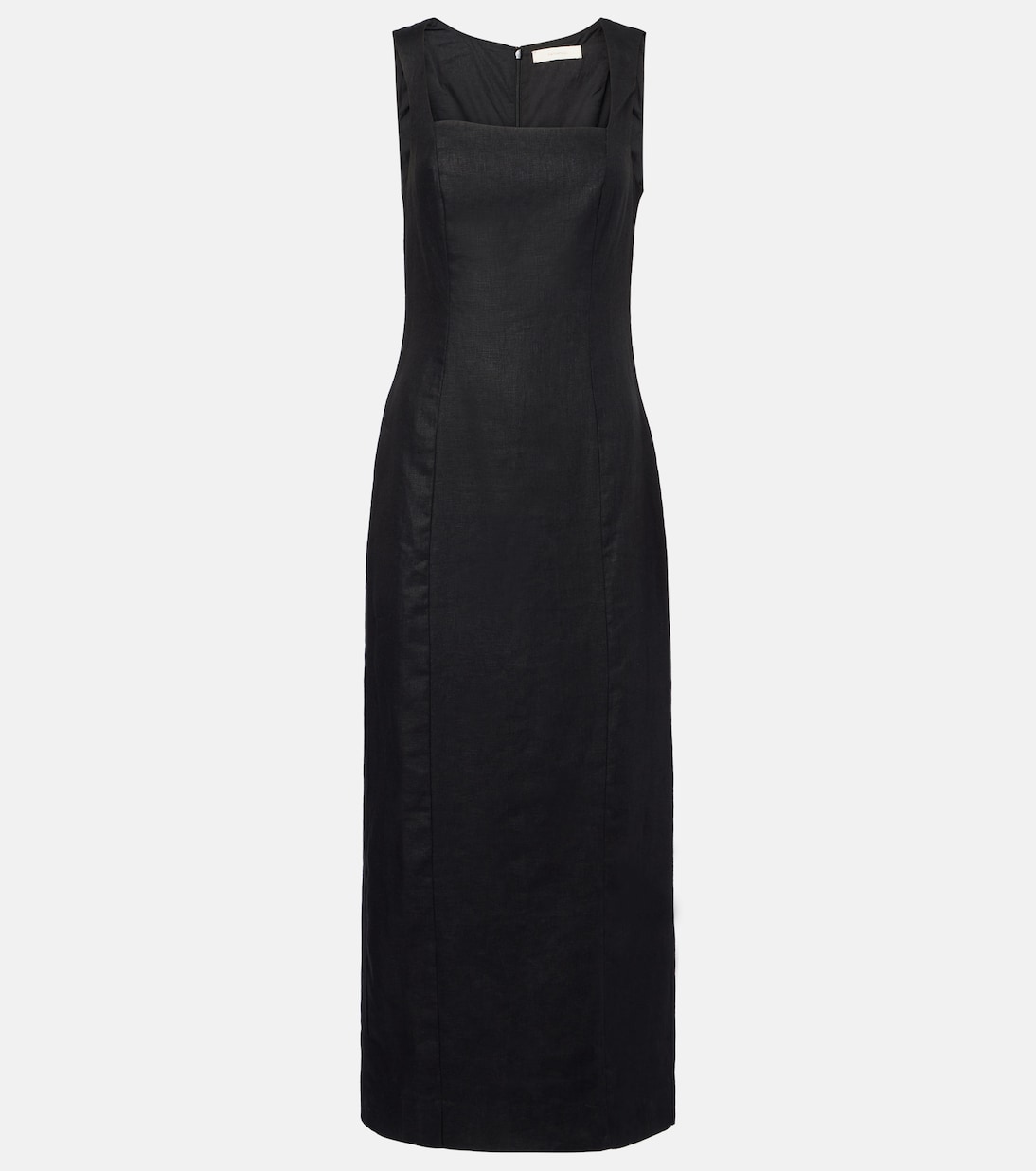 

Льняное платье миди Felice Faithfull, черный