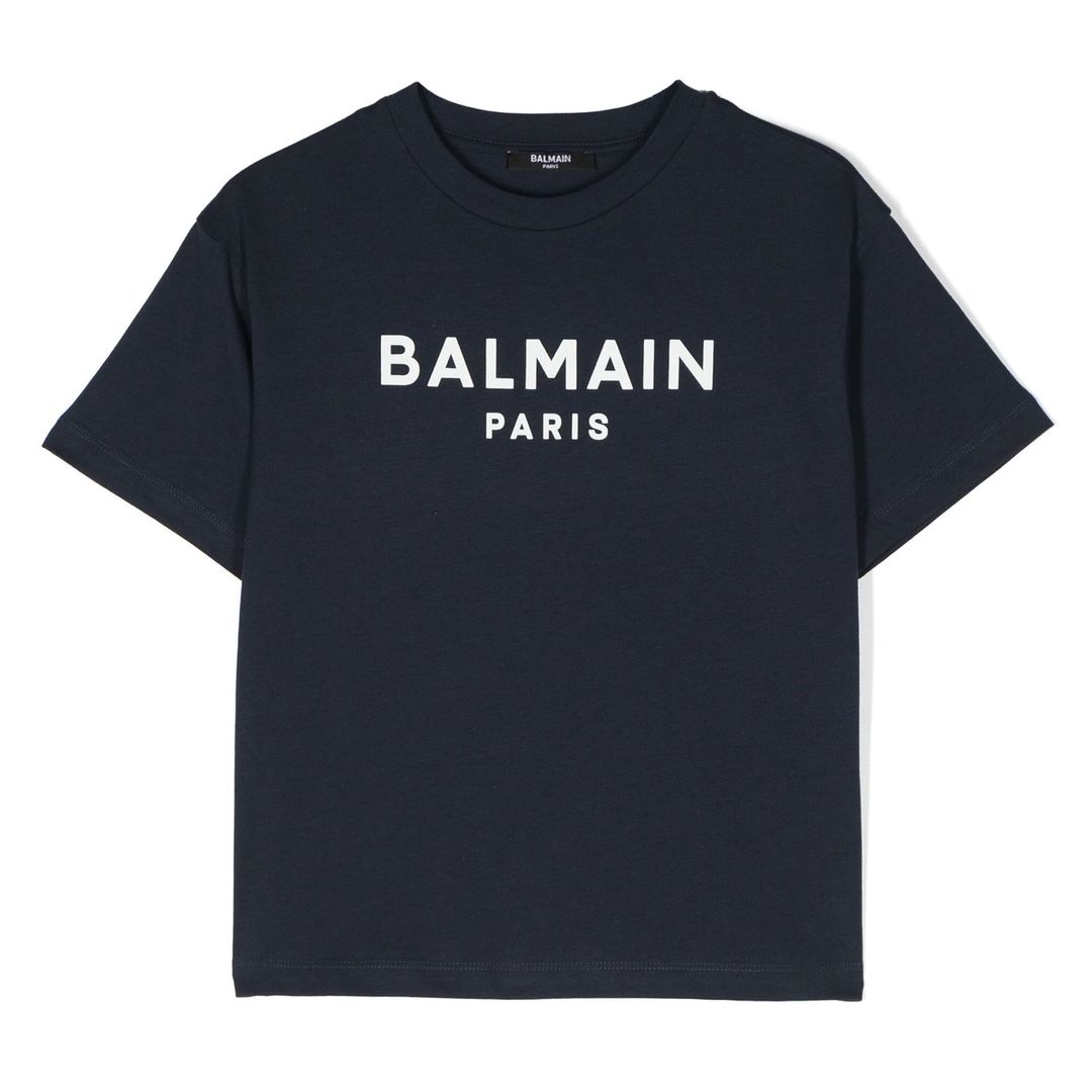 

Футболка с логотипом ВМС Balmain, синий