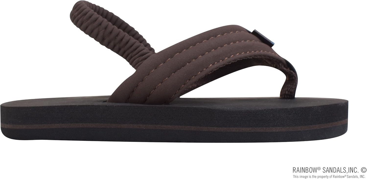 Детские сандалии Rainbow Sandals Grombow с мягкой резиновой подошвой, неопрена ремешком и задним ремешком, коричневый — фото 4