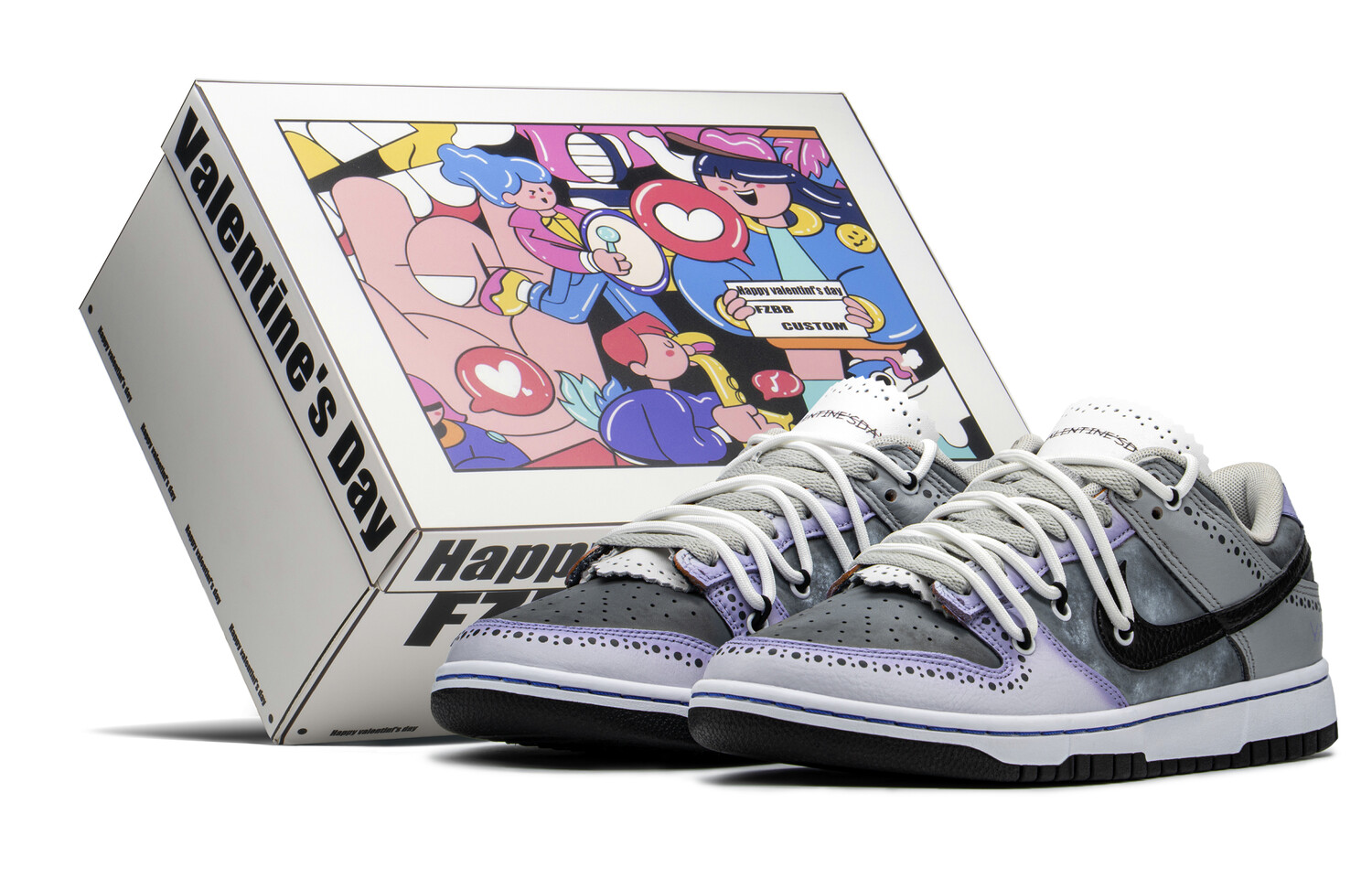 

Кроссовки Nba X Nike Dunk Skateboard Shoes Men Low-Top Blue Purple