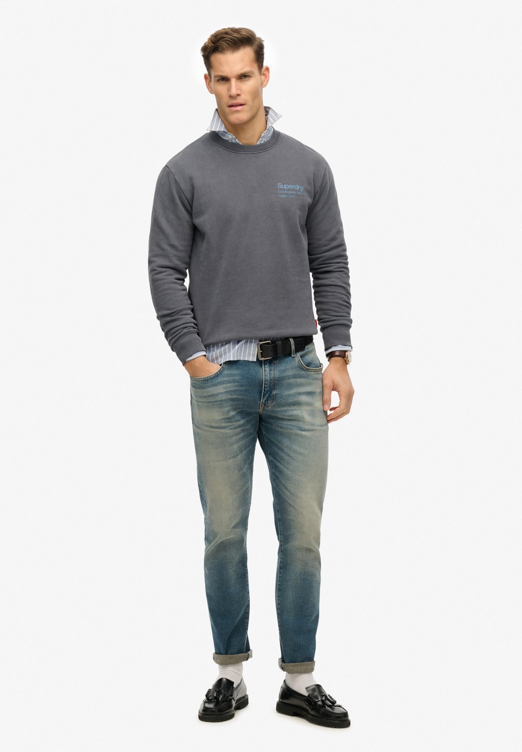 

Толстовка CORE LOGO CITY CREW Superdry, серый