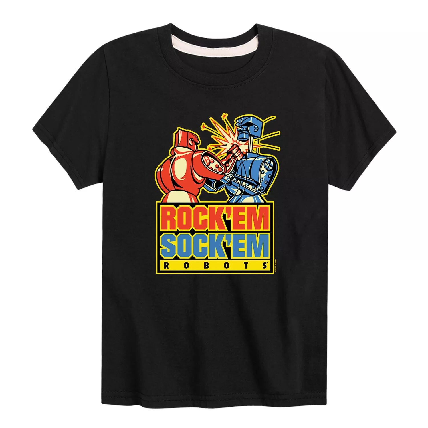 

Футболка с рисунком Rock Em Sock Em Robots Punch для мальчиков 8–20 лет Licensed Character, черный