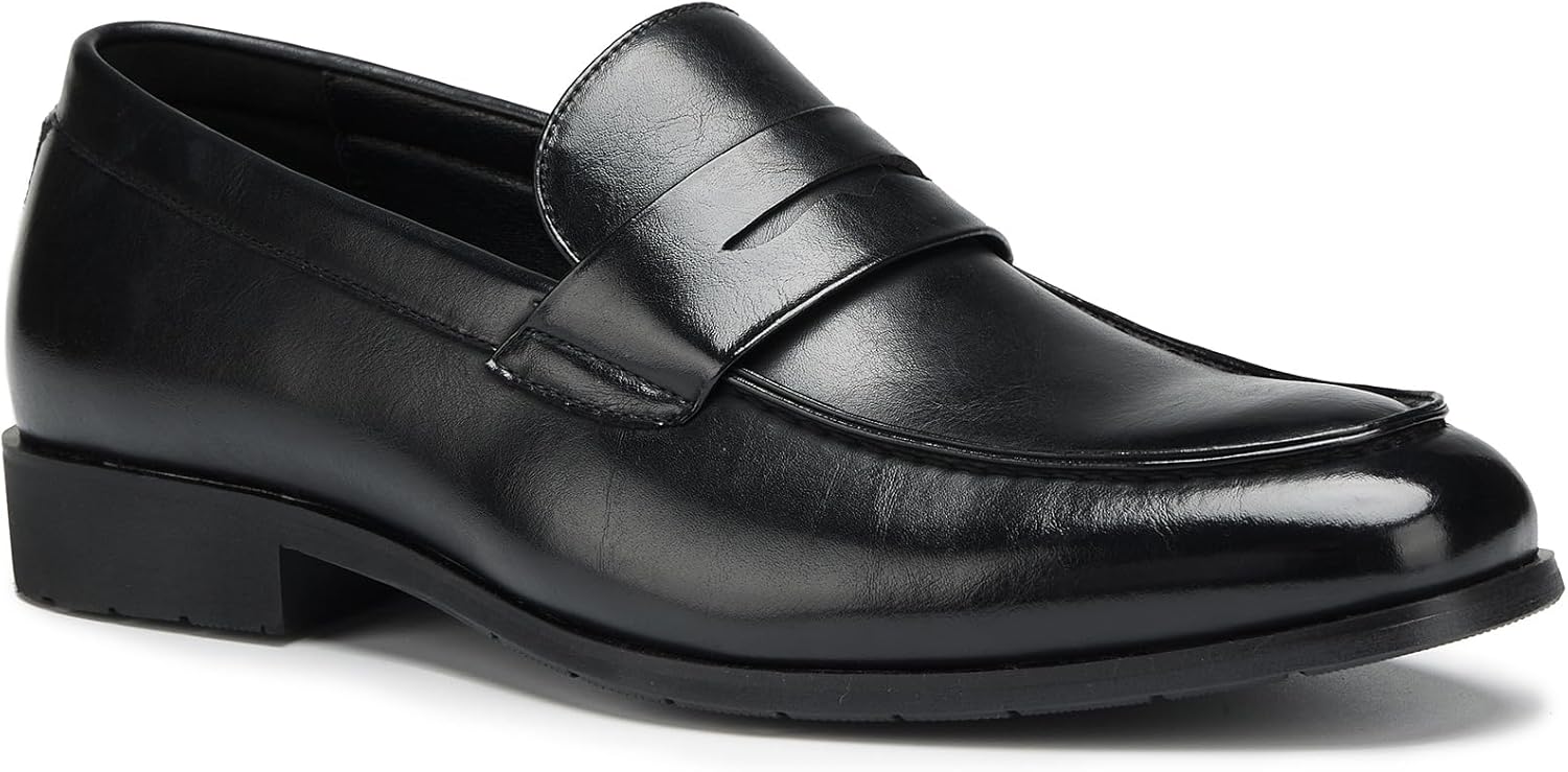 

Мужские современные классические пенни-лоферы, классическая деловая обувь Generic, черный