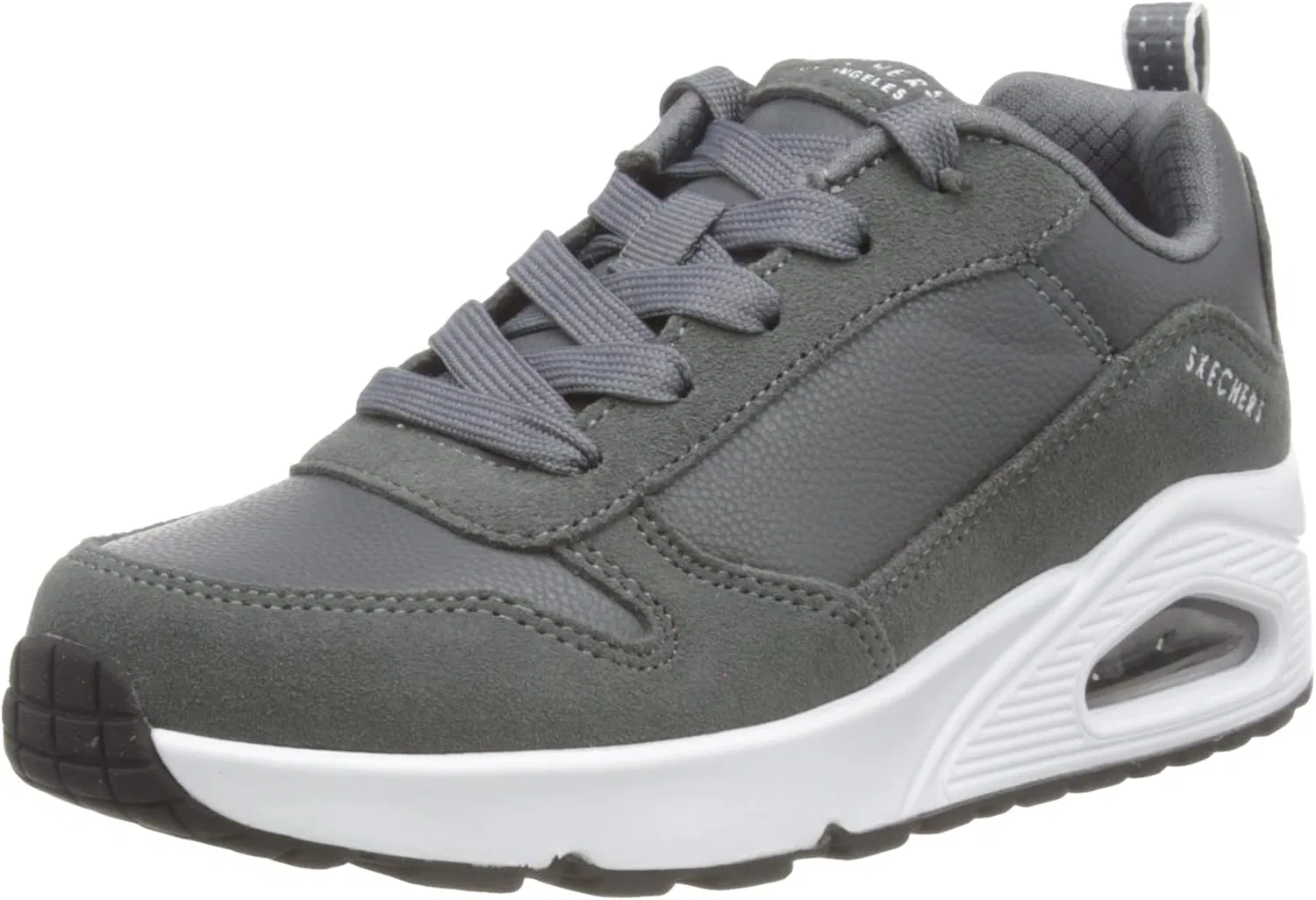 Детские кроссовки Skechers 403677l BKW, Charcoal Suede Synthetic Gray Trim