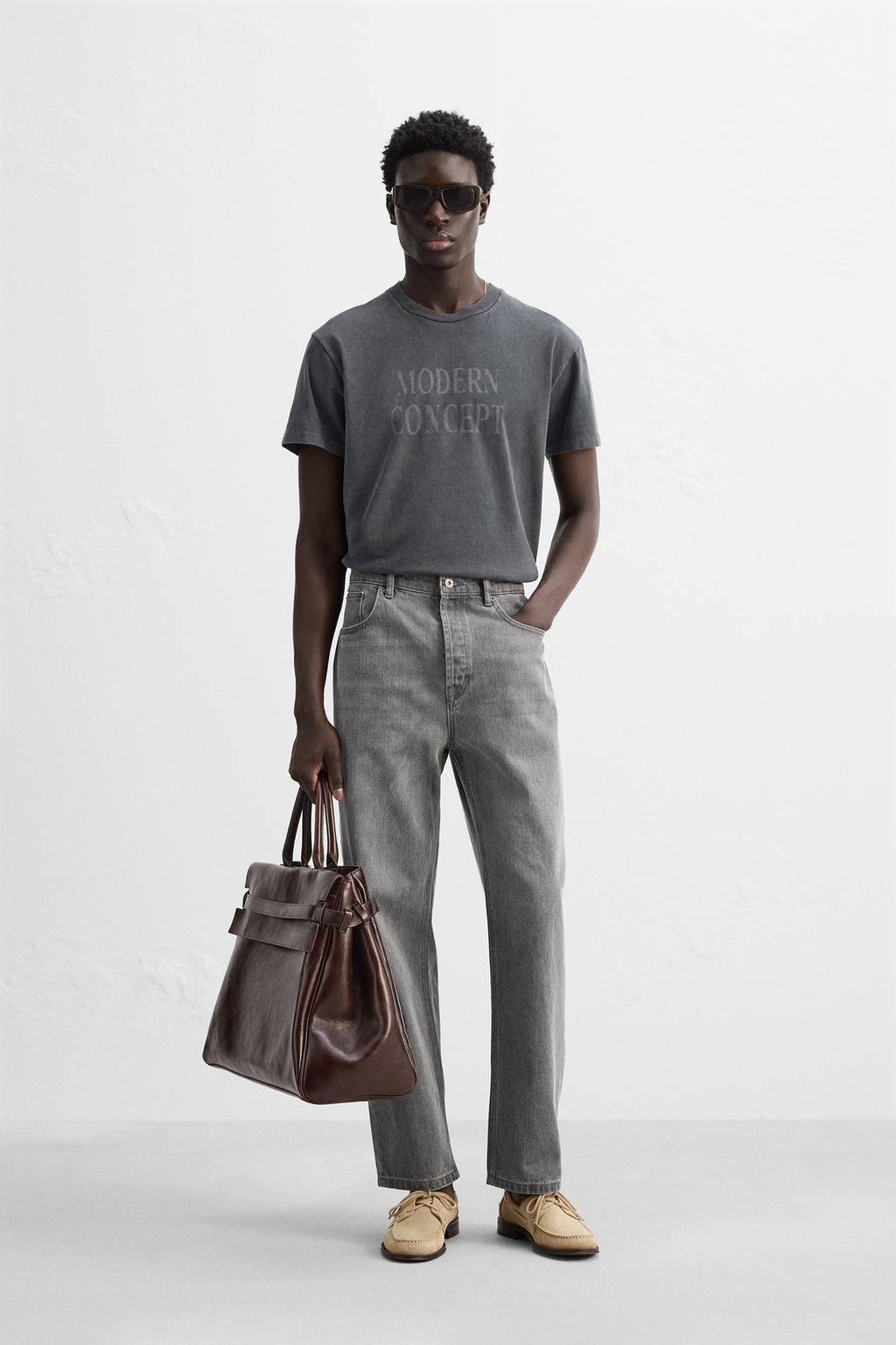

Облегающие джинсы ZARA, серый