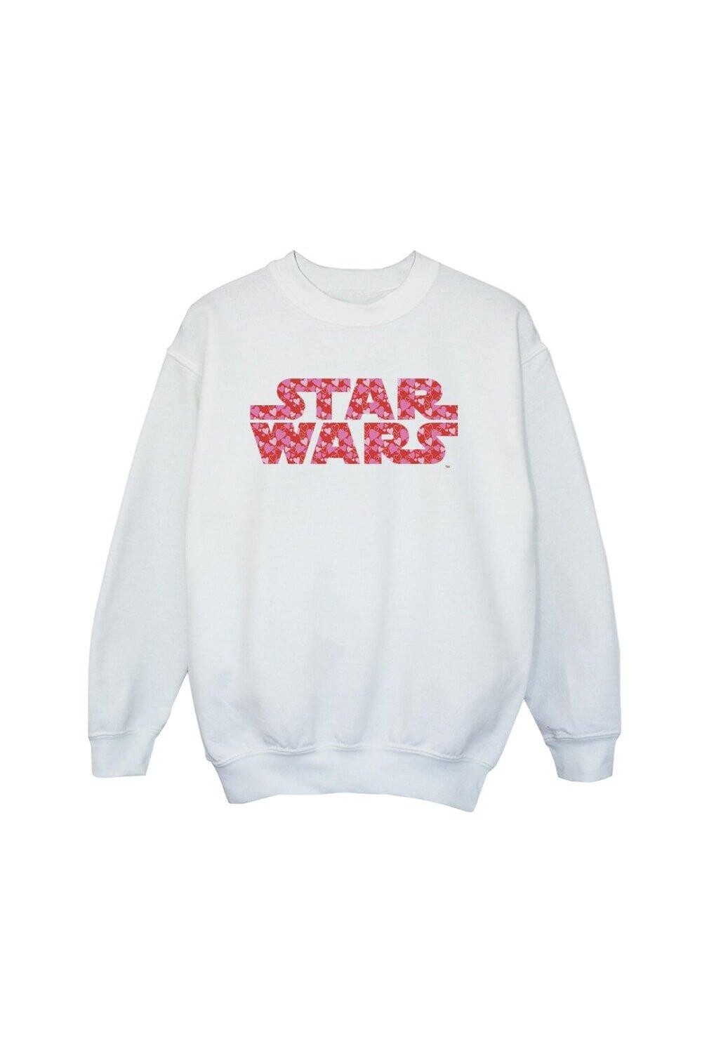 

Толстовка с логотипом в форме сердца Star Wars, белый