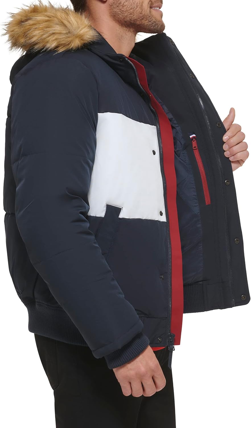 Мужская стеганая куртка-бомбер Tommy Hilfiger Arctic Cloth (стандартная и для больших и высоких), Tommy Logo Print — фото 4