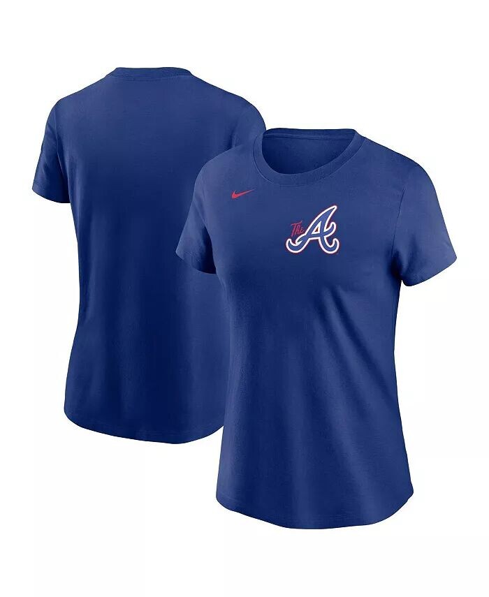 

Женская футболка Royal Atlanta Braves City Connect с надписью Nike, синий
