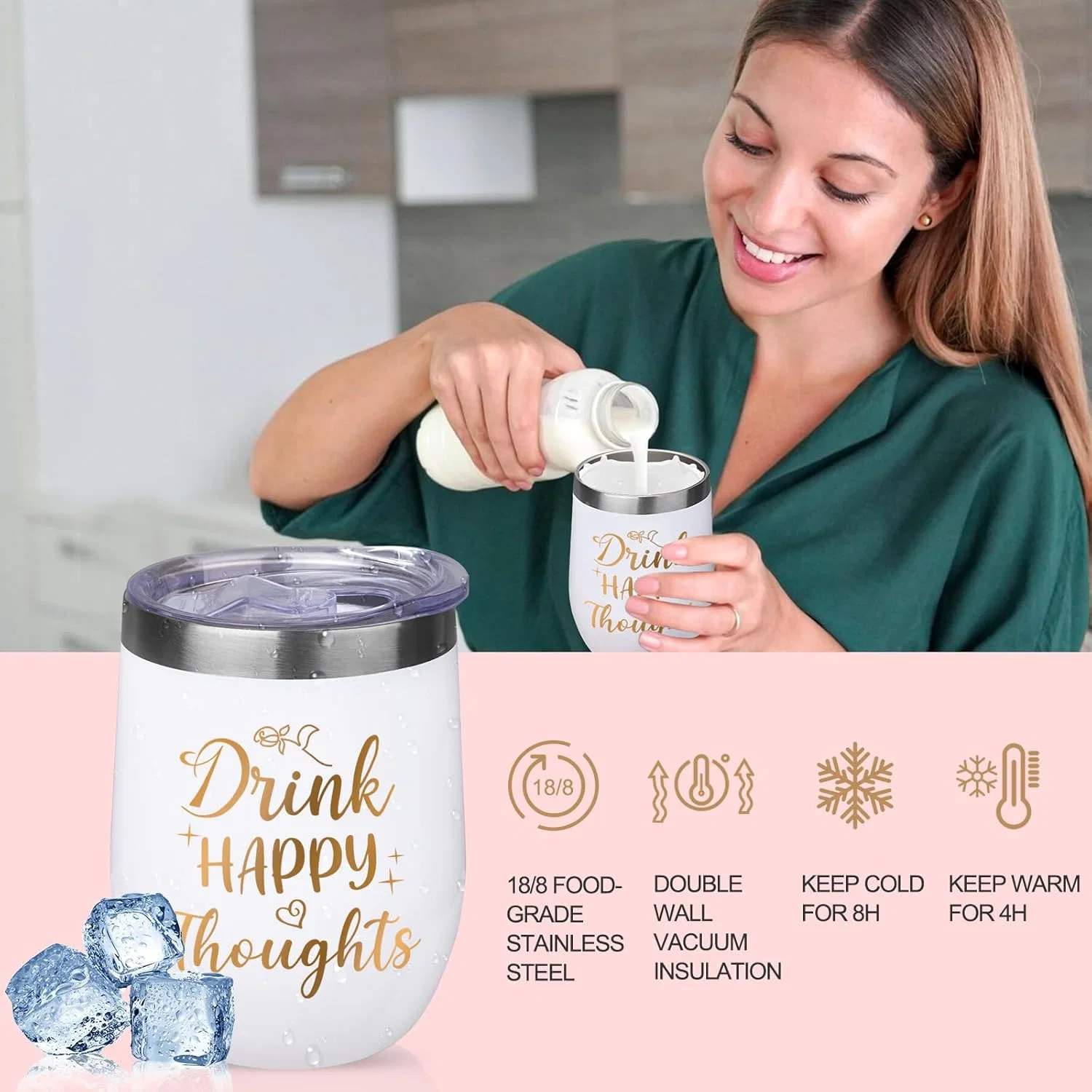 Подарочный набор для женщин на день рождения и Рождество Amosking, Pink Gift — фото 4