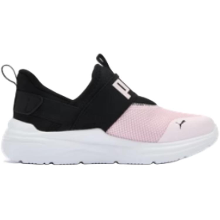 SOFTRIDE Wired 2 Abrasion Resistant низкие детские повседневные кроссовки Black Pink Kids' PUMA, черный/розовый — фото 4