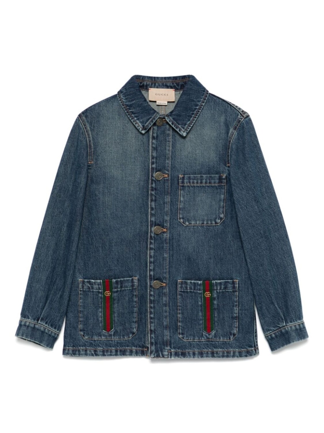 

Gucci Kids куртка с отделкой Web, синий