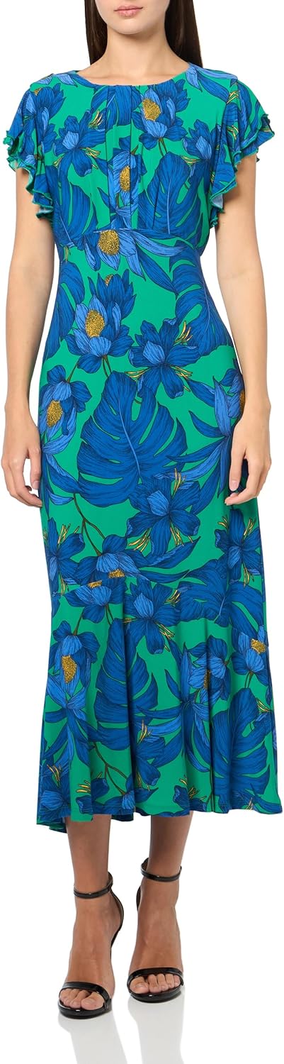 

Женское трикотажное платье миди с рукавами-крылышками от Tommy Hilfiger, Parakeet Multi