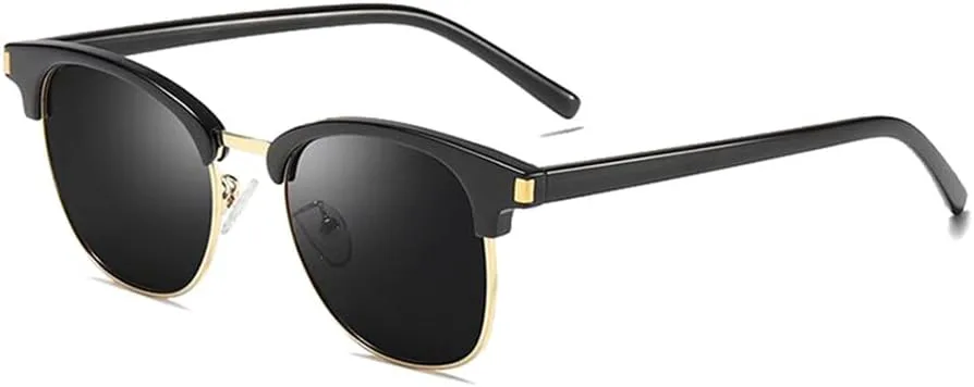 

Полуоправные поляризованные солнцезащитные очки для мужчин и женщин, очки для вождения, солнцезащитные линзы в стиле ретро для мужчин и женщин SZVVBKK, 02