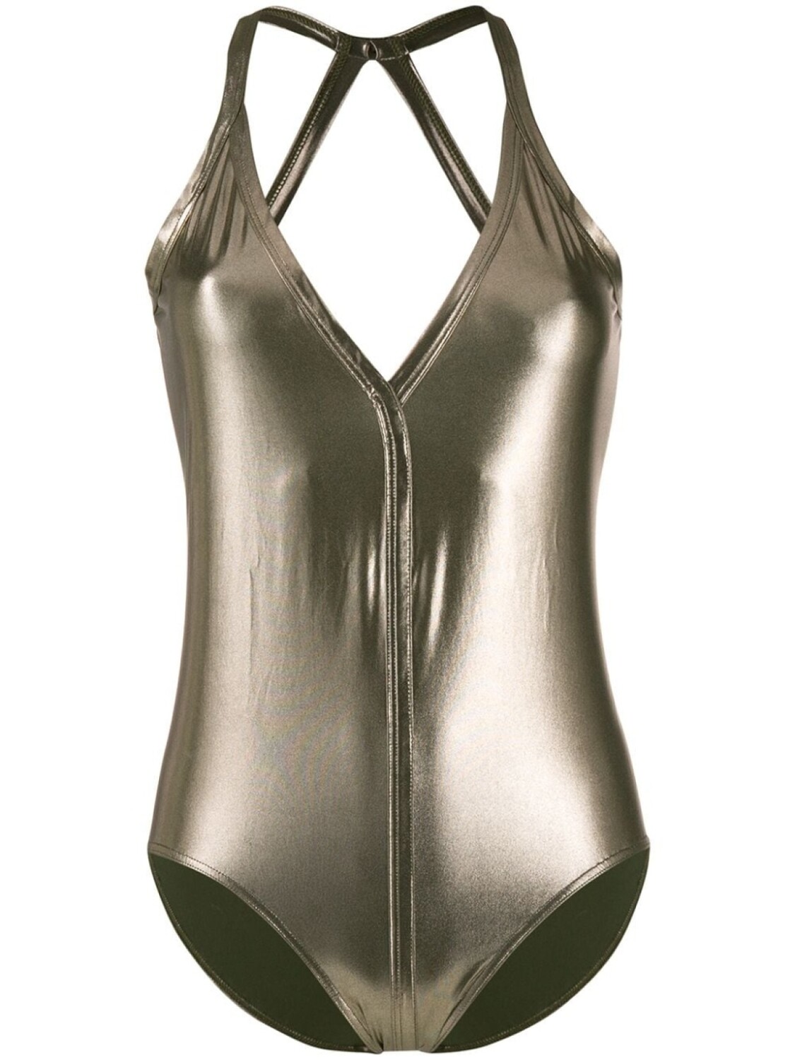 

Rick Owens купальник с эффектом металлик, золотой