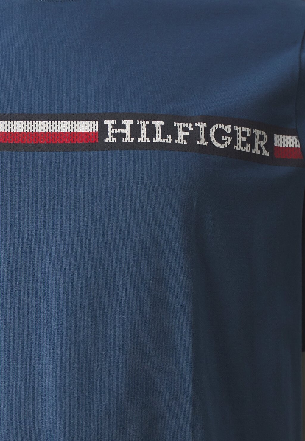 

Футболка с принтом Chest Stripe Tee Tommy Hilfiger, синий