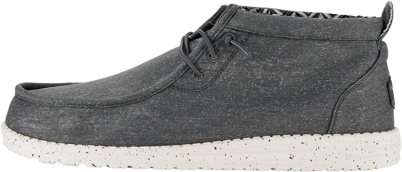 

Мужские ботинки HEYDUDE Wally Mid Stretch Canvas | Легкие средние кеды из текстиля с системой легкого надевания и эластичными шнурками, серый