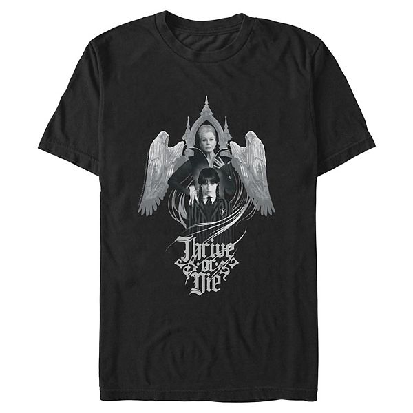 

Мужская футболка с принтом wednesday thrive or die Licensed Character