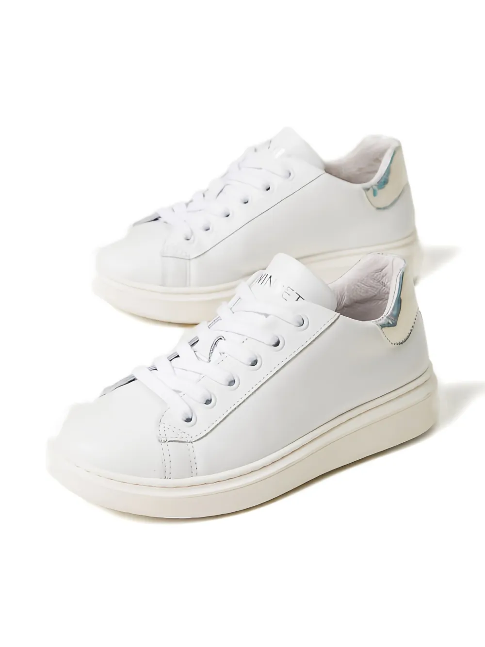 

Кроссовки из кожи с переливающимися деталями TWINSET Kids, белый