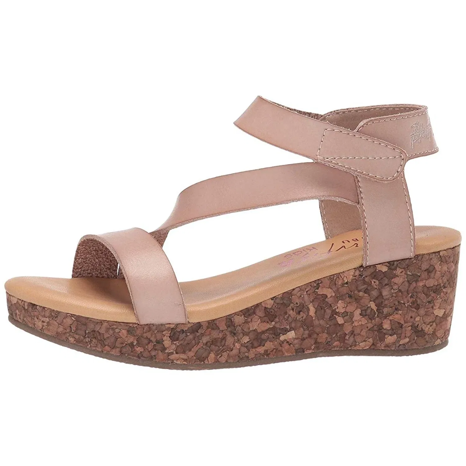 Детские сандалии Blowfish Malibu Loverli-K, розовые, на танкетке из искусственной кожи, ZAP1923
