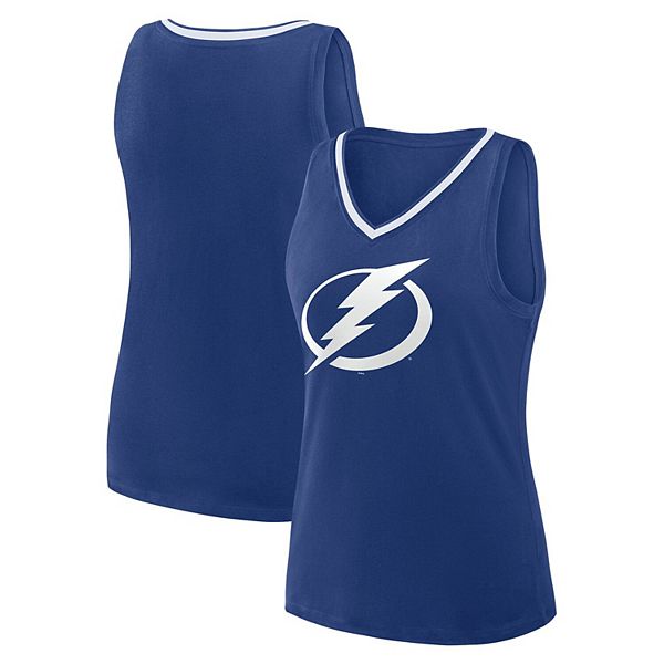 

Женский синий топ-майка V-neck Tampa Bay Lightning Stellar Win Unbranded