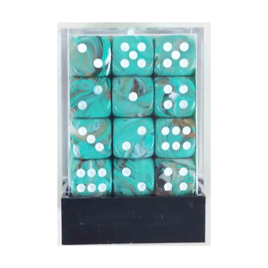 

d6 12 мм оксидно-медный с белым (36), Dice - Marbleized - d6 (Chessex)