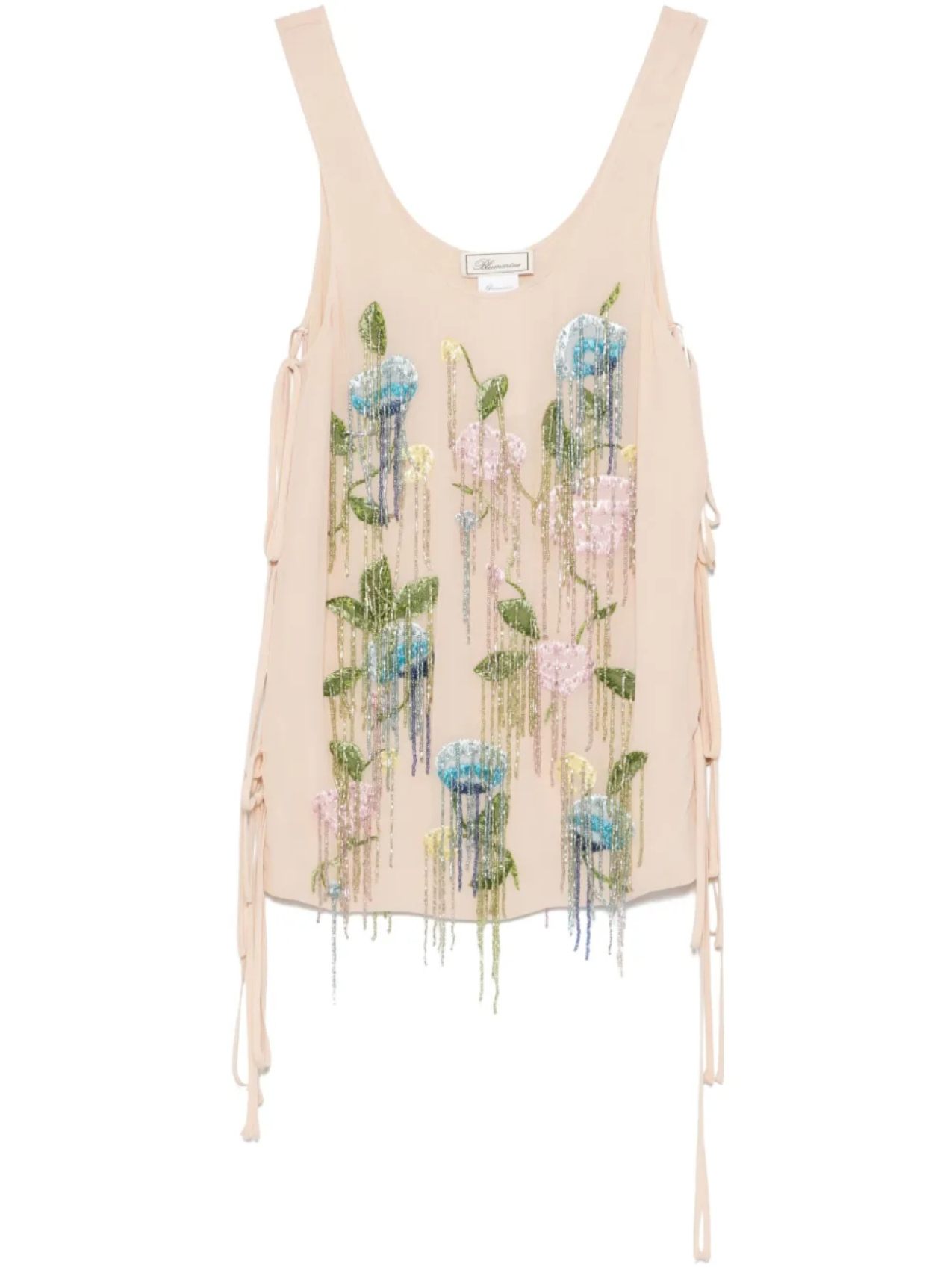 

Blumarine топ с кисточками, нейтральный