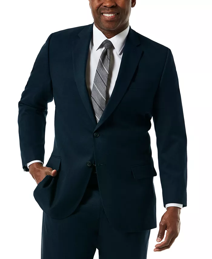 

Мужской пиджак JMH Big & Tall Classic Fit из костюмного гарнитура Haggar, синий