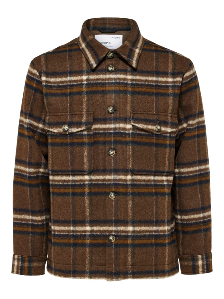 

Блузка SELECTED HOMME, коричневый