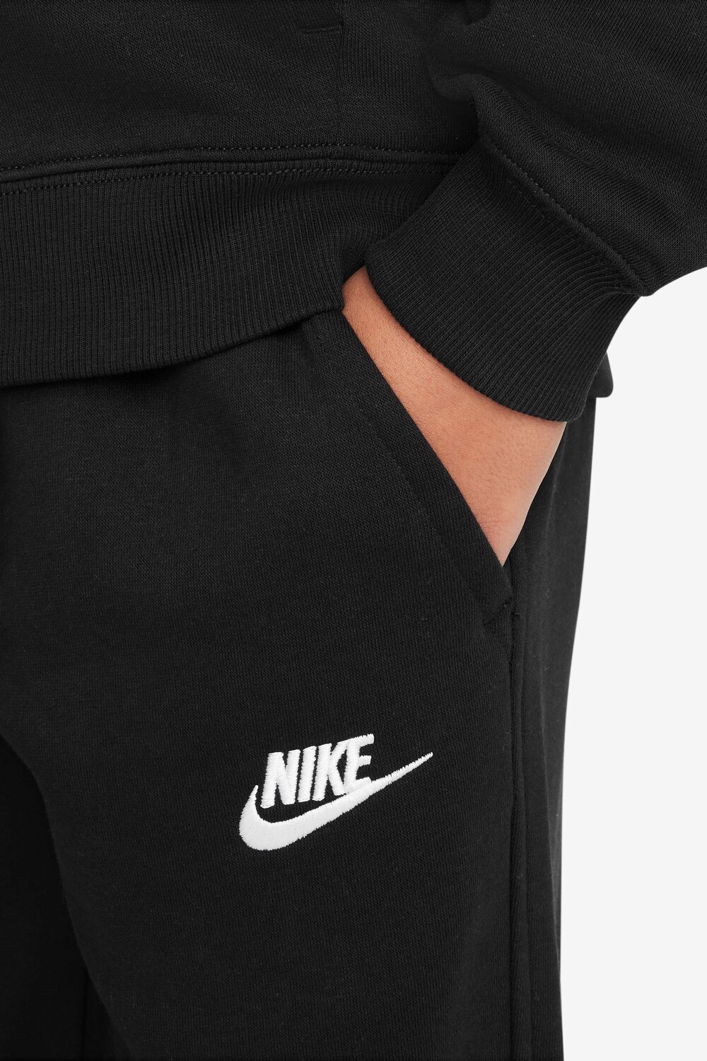 Комплект спортивного костюма Club из флиса Nike, черный — фото 3