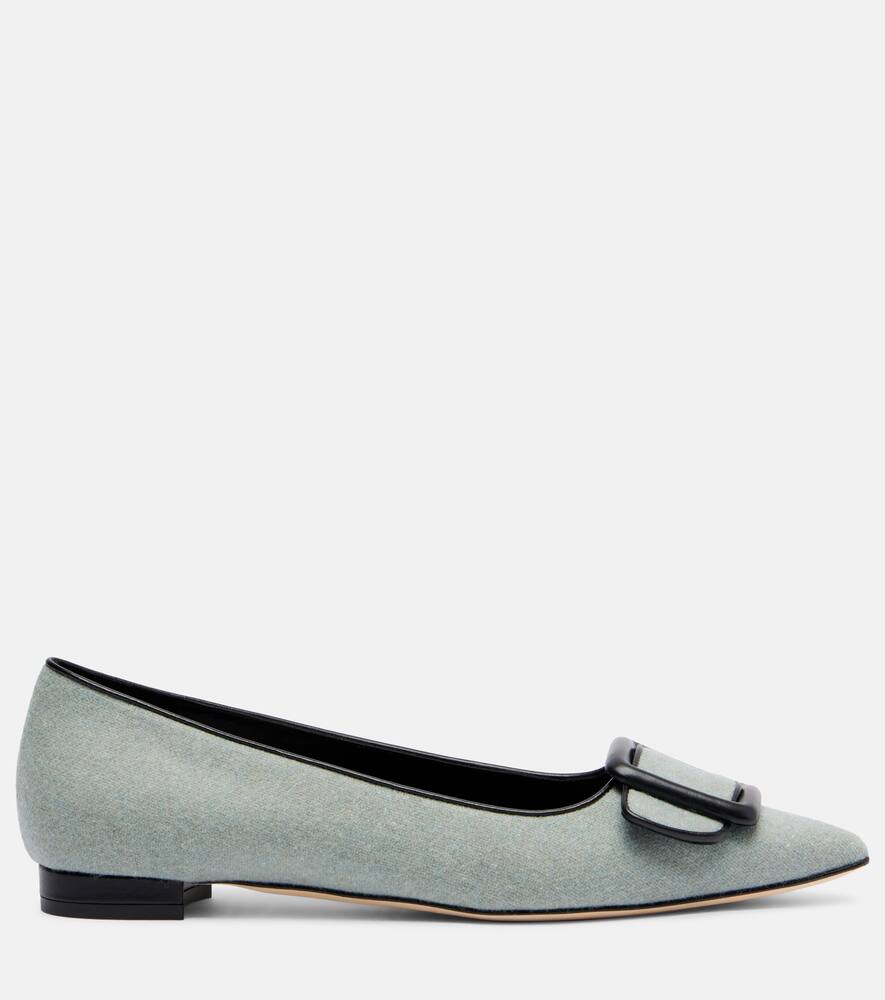 Майсейл балетки на пряжке Manolo Blahnik, Mgrn 3107/Blck 0015 — фото 4