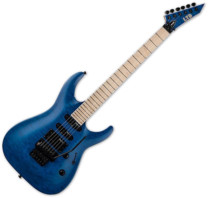 

Электрогитара ESP LTD MH-203QM Electric Guitar See Thru Blue