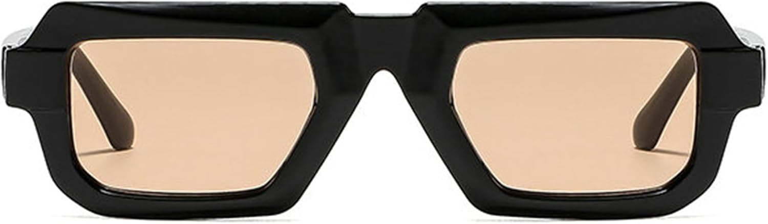 

Солнцезащитные очки Willochra Retro Polygon Rectangle для женщин, градиентные черные квадратные, защита от УФ-излучения UV400; дизайнерские солнцезащитные очки Y2K для мужчин, C5