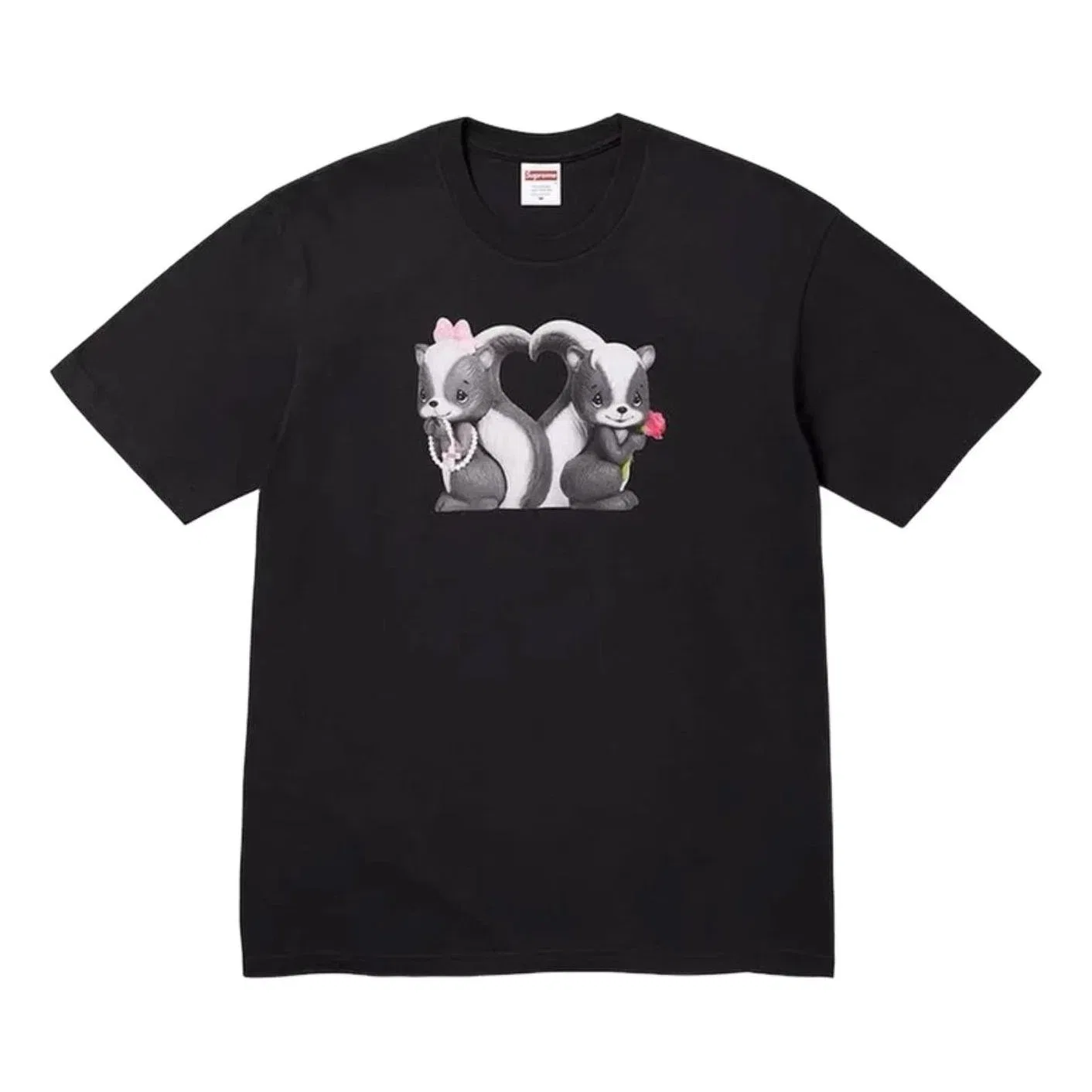 Мужская футболка хлопковая Supreme SS26 Skunk T-Shirt, черный