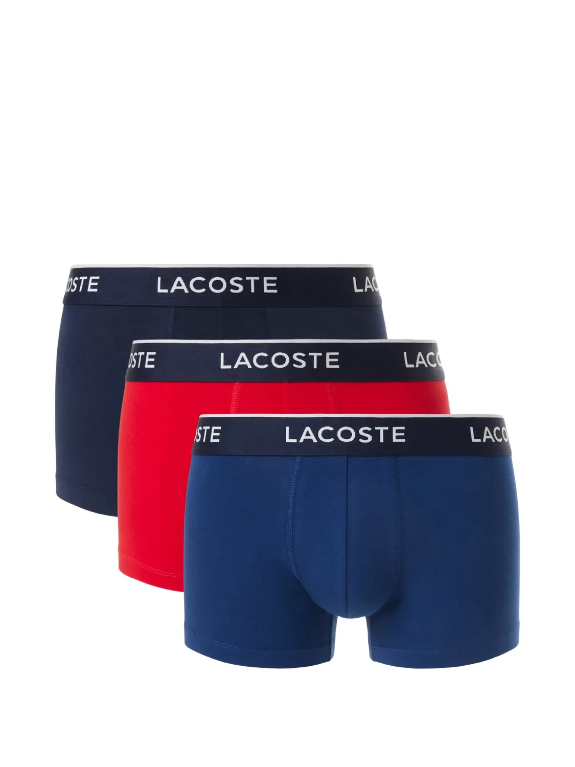 Боксеры синего цвета, набор из трех Lacoste, синий