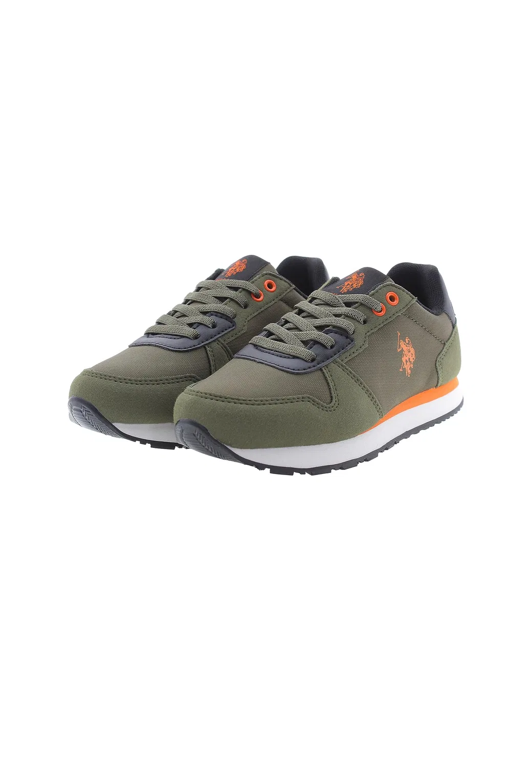 Детские кроссовки для мальчиков на шнуровке Nobik011k/Cnh1 U.S. POLO ASSN., Army Green — фото 3