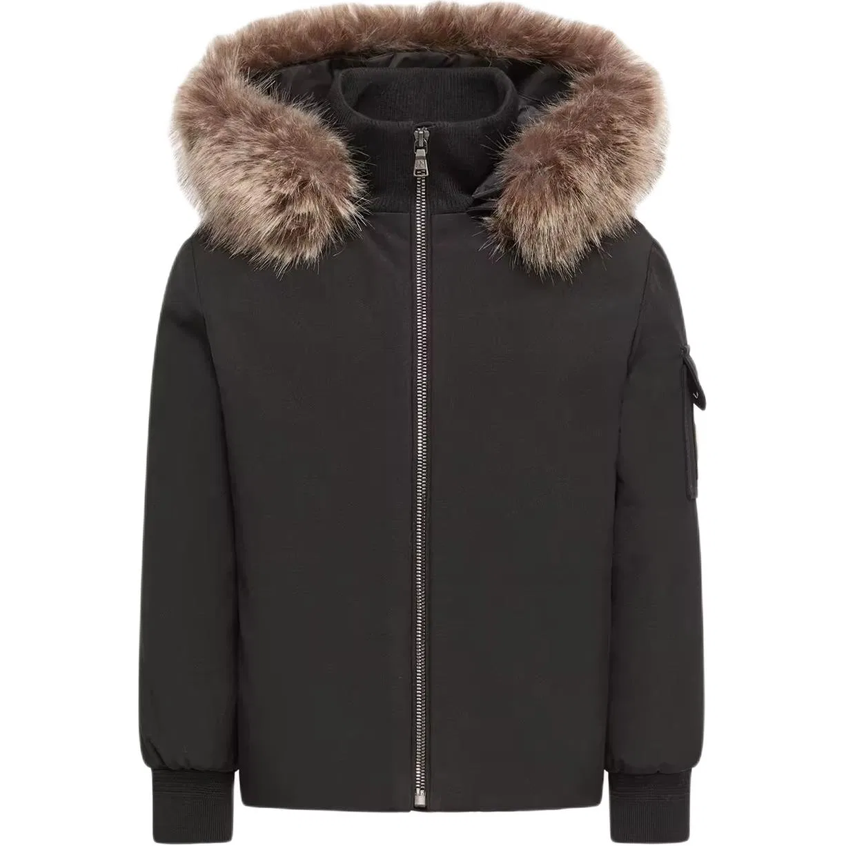 Детская куртка пуховик с капюшоном, Moncler, Black