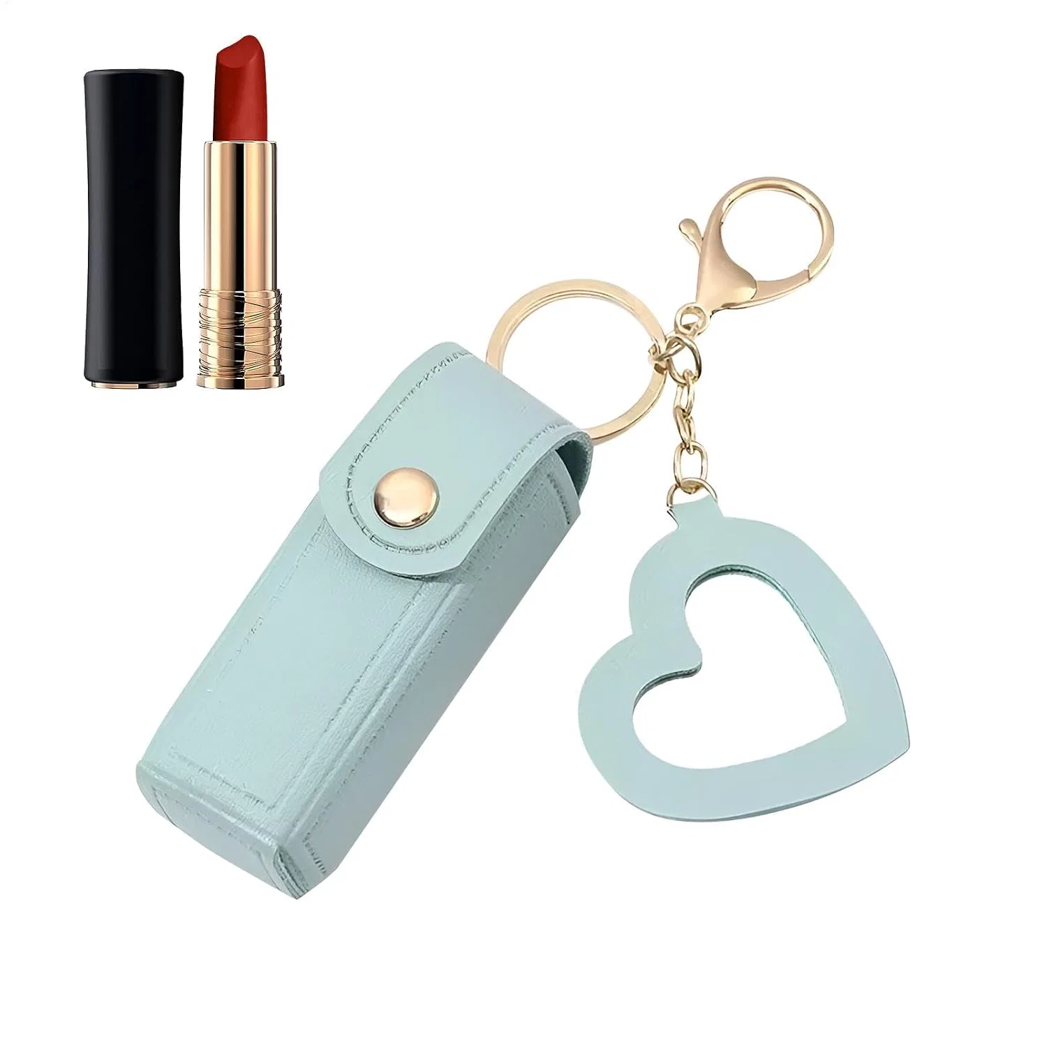 Косметичка для губ, PU-кожа, 9x3 см, Light Blue Generic