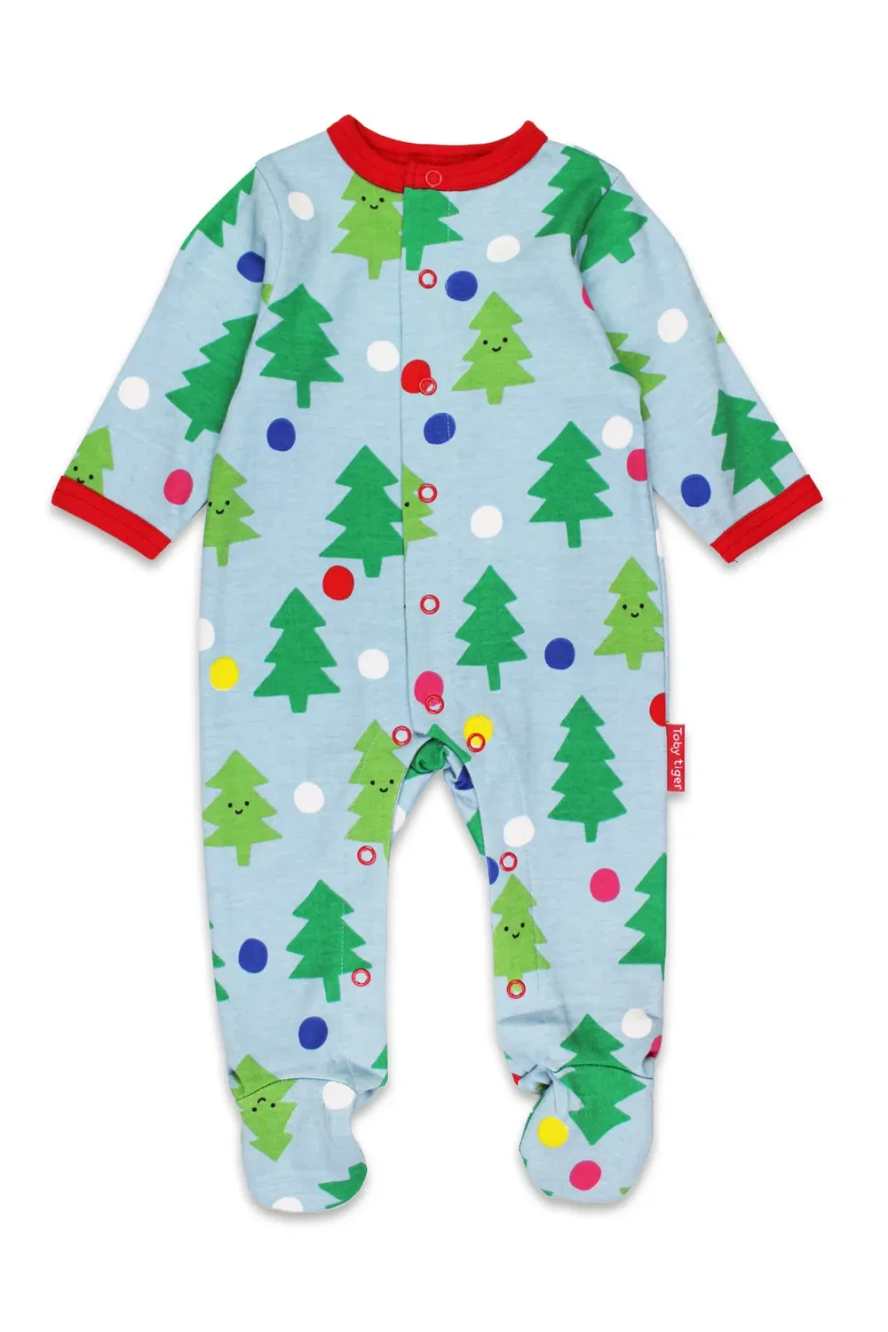 Детский слип с принтом Christmas Tree Toby Tiger, Multi