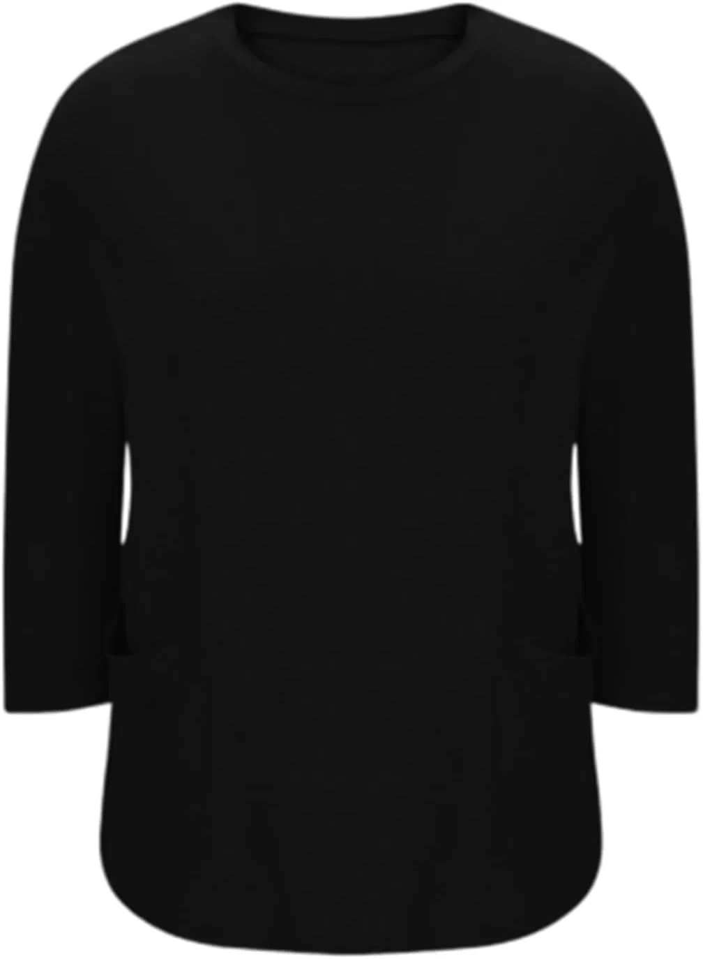 Женская свободная футболка с карманами Oversized Tshirts, Black — фото 3