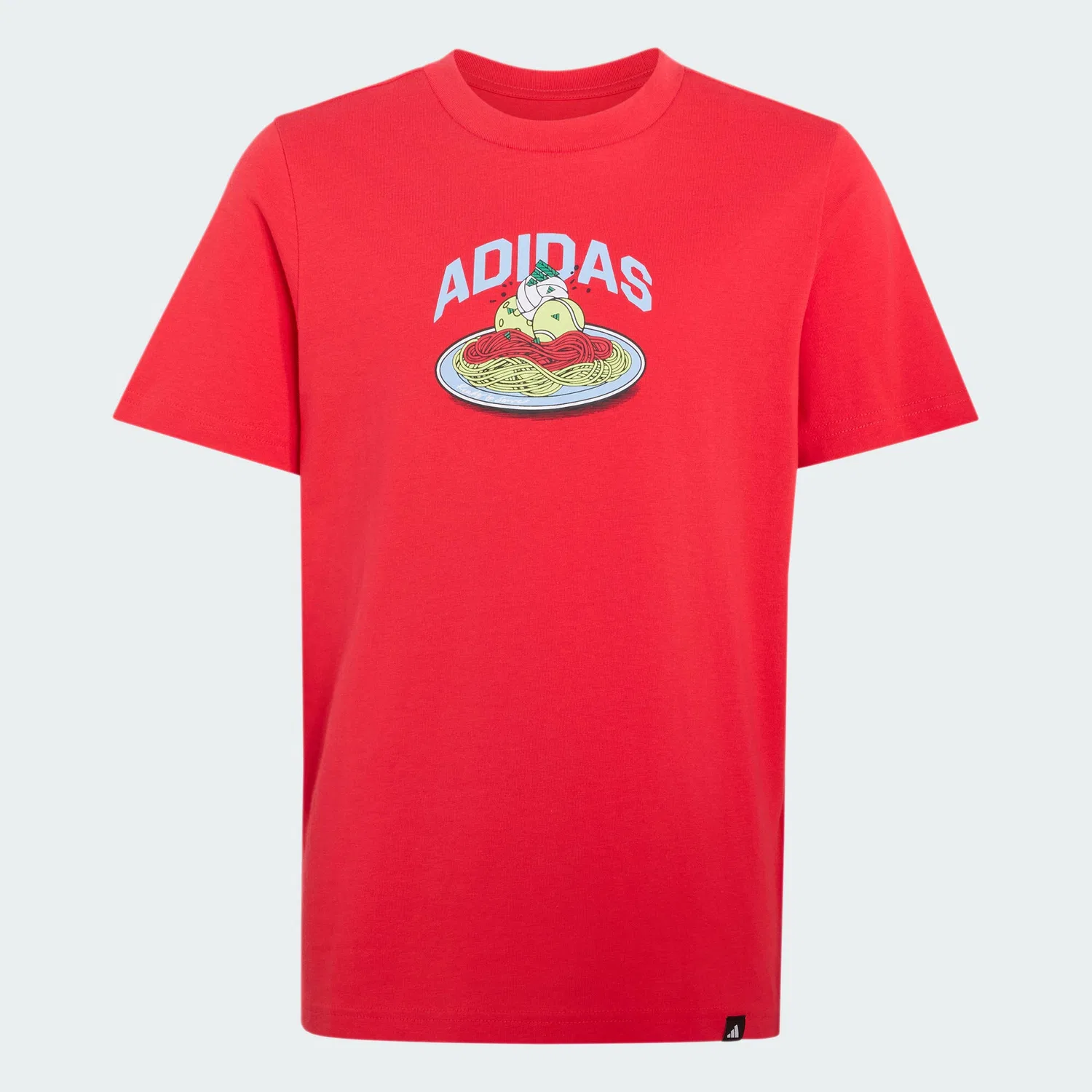 Детская футболка с графическим принтом Pasta Graphic T-Shirt Junior Adidas, Hellrot