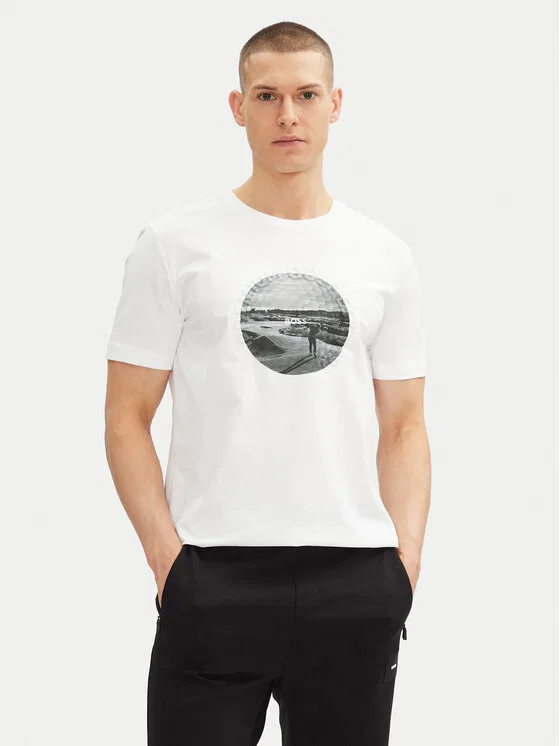 Футболка regular fit Graphic Heritage Boss, белый