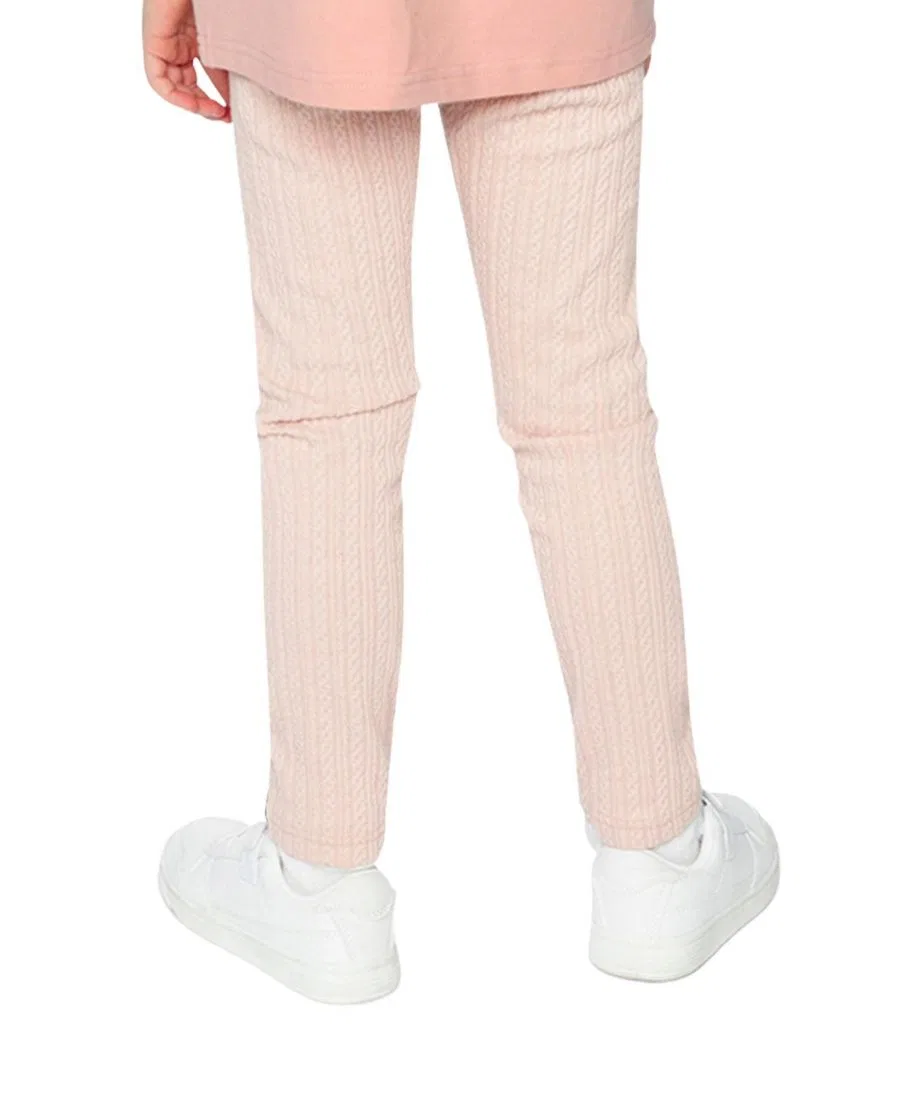 Леггинсы джаккардовые из коллекции Soft Poetry Deux par Deux, Pale Dusty Pink — фото 4