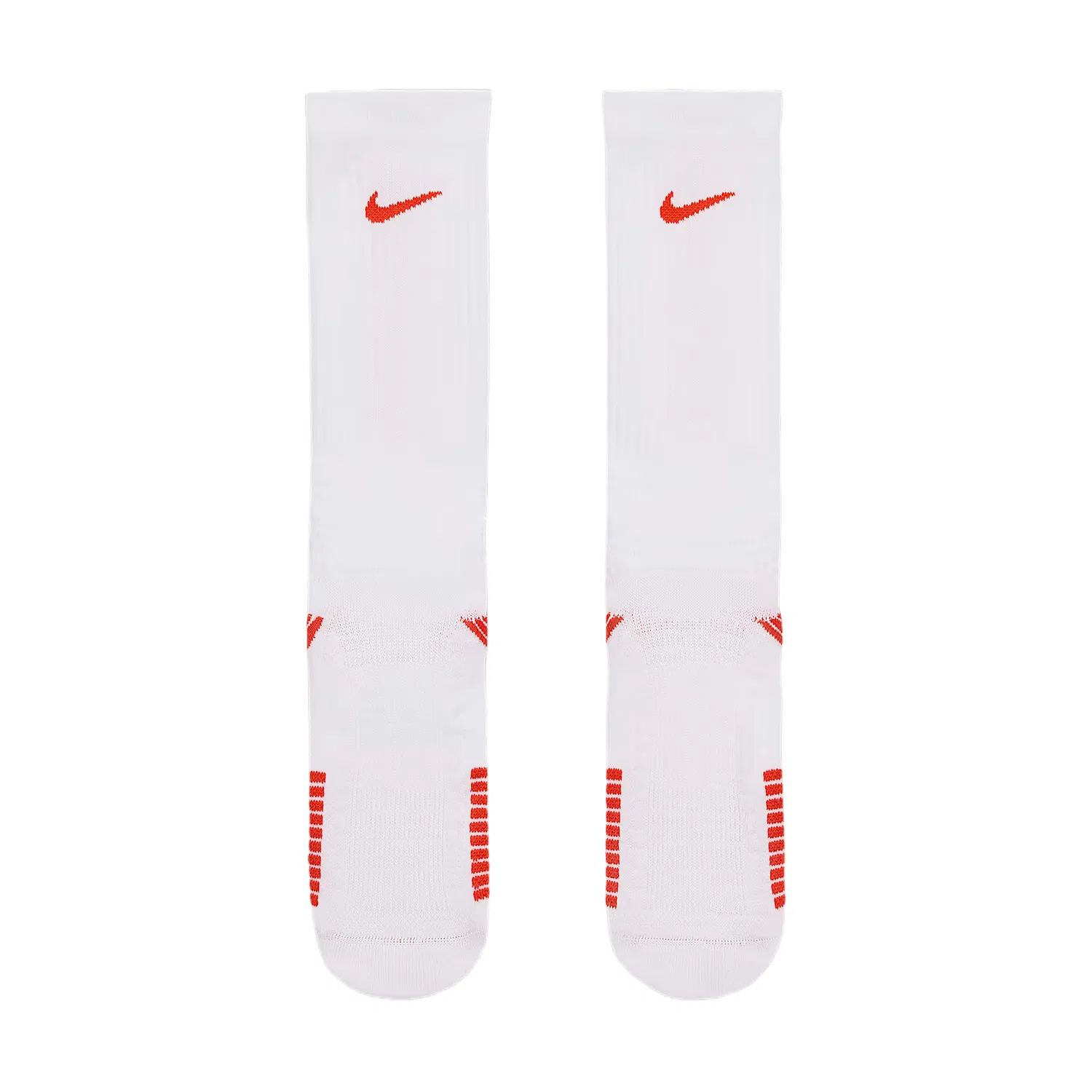 Носки с высокой посадкой Elite 2.0 с поддержкой свода стопы Nike, White/Team Orange/Team Orange — фото 3