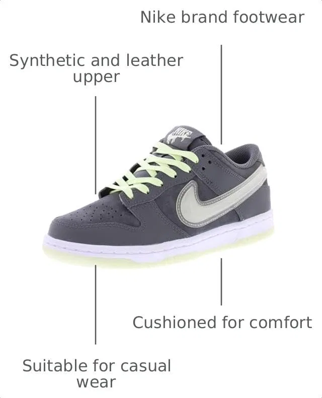 Детские кроссовки для мальчиков Nike Dunk Low Leather GS, Iron Grey/Cool Grey/Lime Ice — фото 3