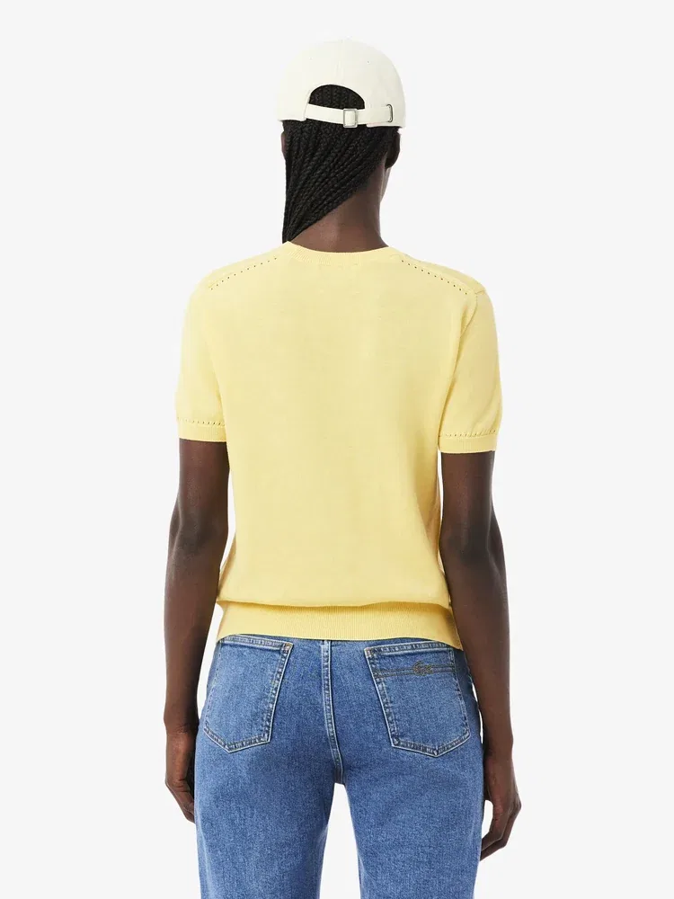 Свитер женский LACOSTE Light Cotton Lemon — фото 3