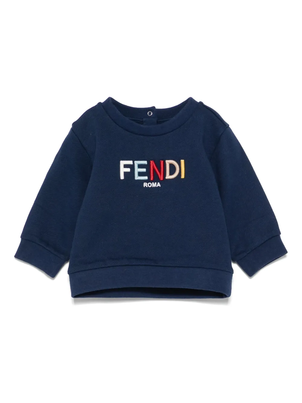 

Толстовка с вышитым логотипом FENDI KIDS, синий