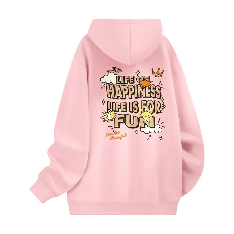 Детский худи с капюшоном средней плотности MINISO, Pink
