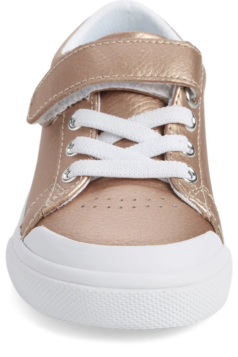 Детские кроссовки на липучке с поддержкой свода стопы Reese Footmates, Rose Gold Leather — фото 4